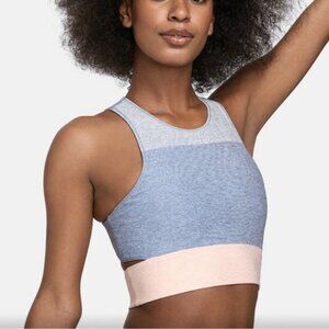 Outdoor Voices Lake/Dove/Rose Quartz Colorblock Sports Bra Crop Top - Size Small